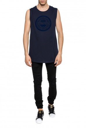 T-shirt with a printed logo, zdjęcie 2 T-shirt with a printed logo od Balmain
